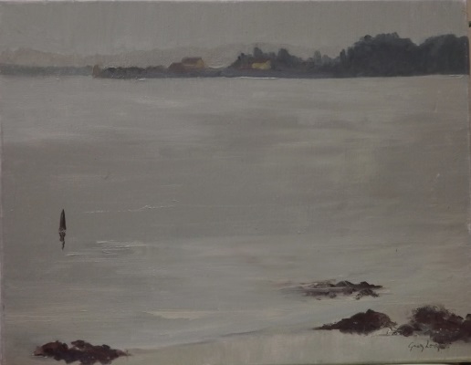 kaats strand, wexford irish landscape painting