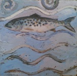 trout painting blue