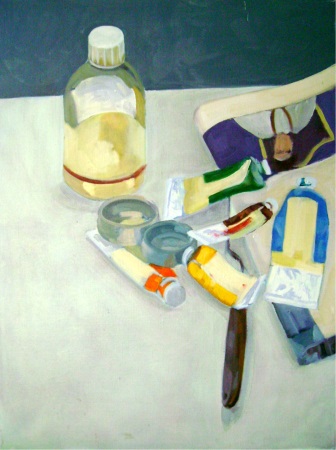 still-life with oil paint